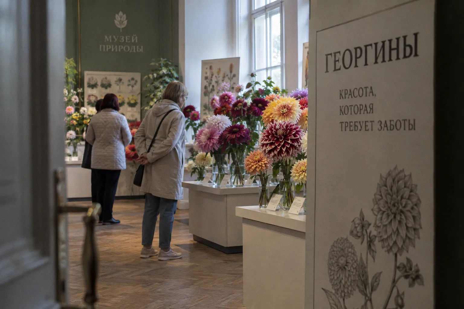 Выставка георгинов в Музее природы: почему эти цветы требуют особого труда